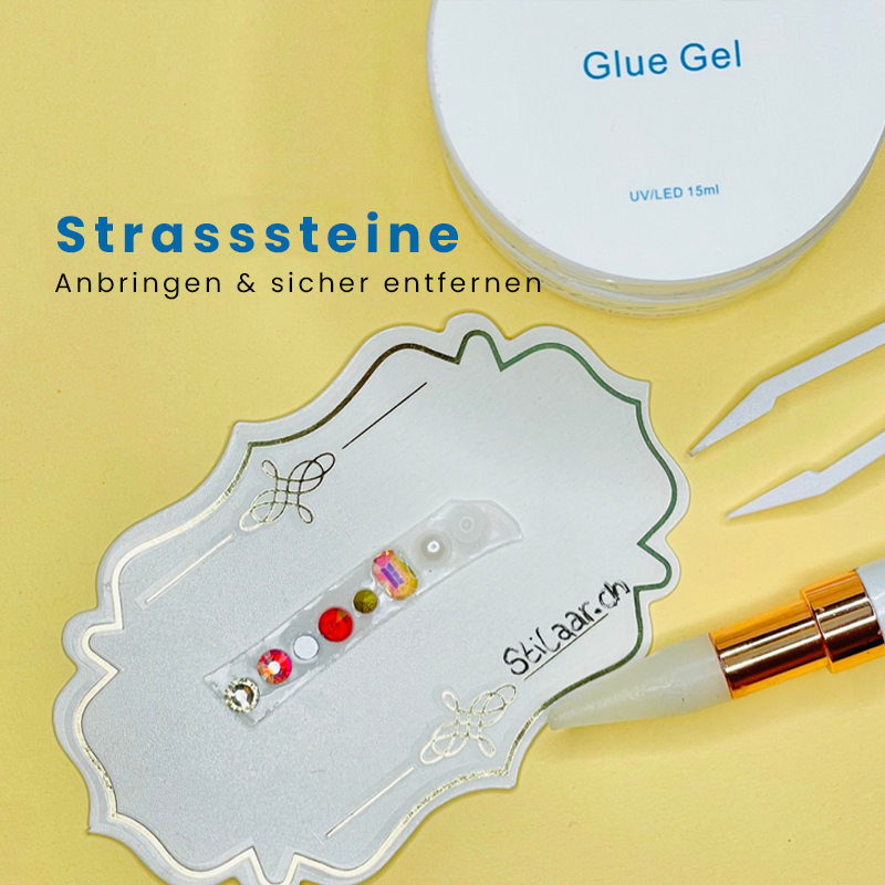 blogbeitrag Rhinestones und Strasssteine anbringen und sicher entfernen für Nagelstudio in der Schweiz.
